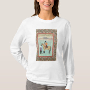 Shah Abbas auf einem Pferd, das einen Falken hält T-Shirt