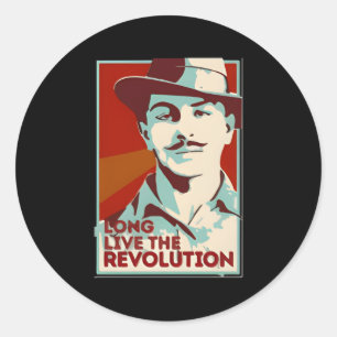 Shaheed Bhagat Singh Revolution Runder Aufkleber