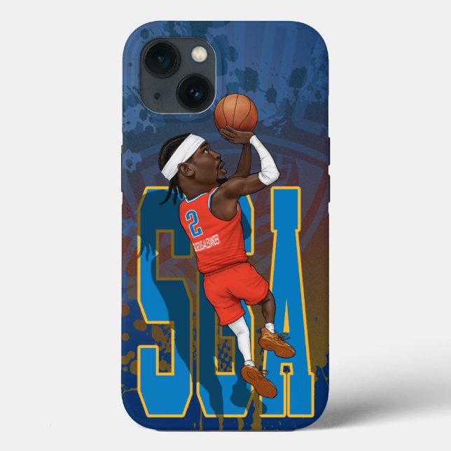 Shai Gilgeous-Alexander Caricature Case-Mate iPhone Hülle (Rückseite)