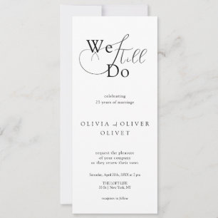 Shailene Black and White Vow Renewal Einladung