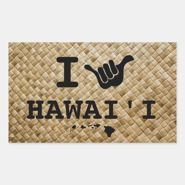 Shaka für Hawaii Rechteckiger Aufkleber (Vorderseite)
