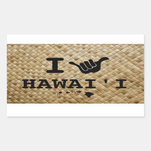 Shaka für Hawaii Rechteckiger Aufkleber