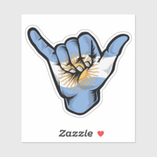 Shaka Hand Argentinien Flaggen gute Vibes Sticker
