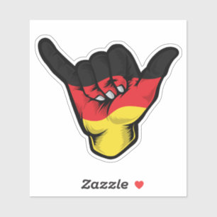 Shaka Hand Germany Flag Good Vibes Sticker