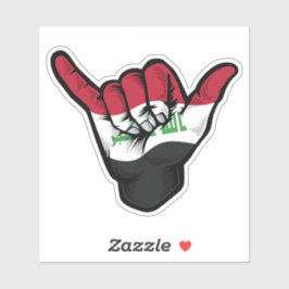 Shaka Hand Iraq Flag Good Vibes Sticker