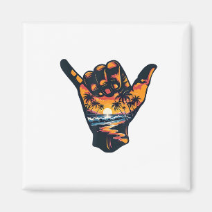 Shaka Hand Sign Aloha Surfsurf Sommerurlaub Magnet