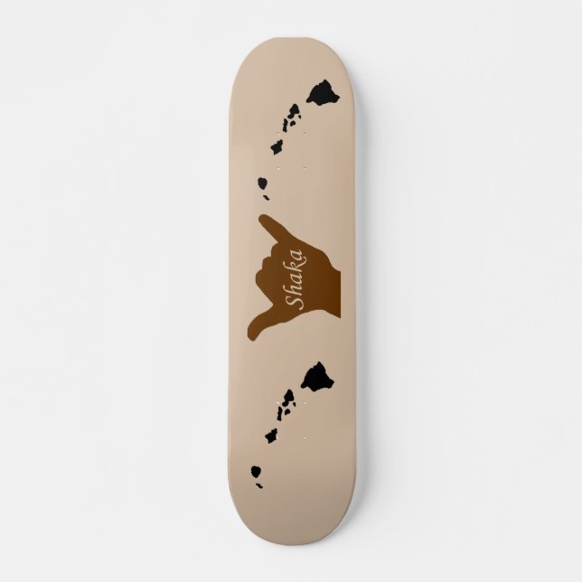 Shaka mit hawaiischem KettenSkateboard Skateboard (Vorne)