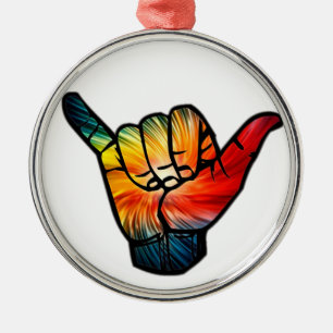 Shaka Rainbow Ornament Aus Metall