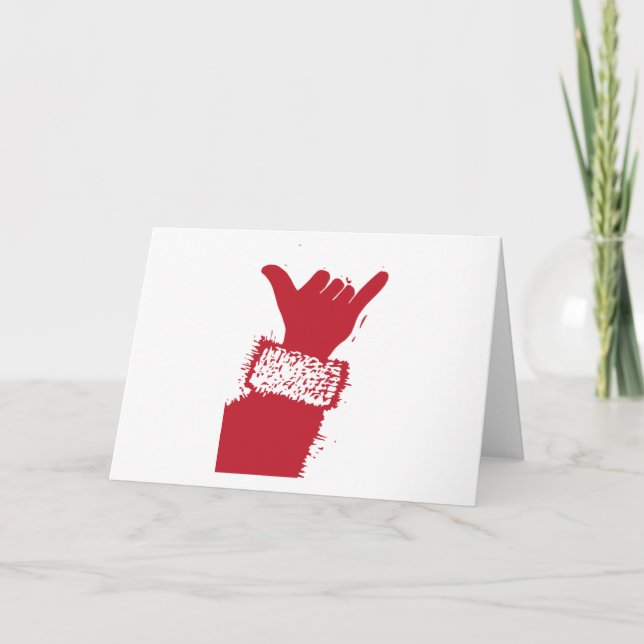 Shaka Santa Feiertagskarte (Vorderseite)