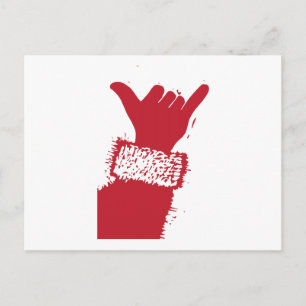 Shaka Santa Feiertagspostkarte