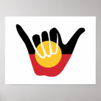 Shaka-Schild der australischen Aborigine-Fahne