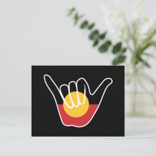 Shaka-Schild der australischen Aborigine-Fahne Postkarte