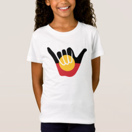 Shaka-Schild der australischen Aborigine-Fahne T-Shirt