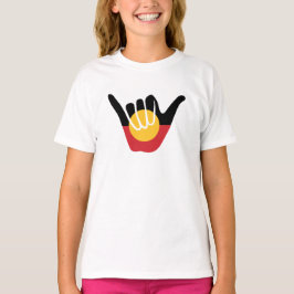 Shaka-Schild der australischen Aborigine-Fahne T-Shirt