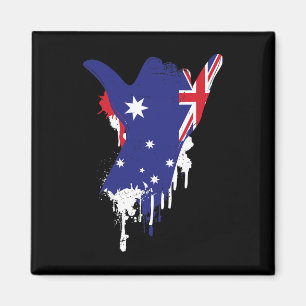 Shaka Sign Vintage Australische Flagge - Surfen Un Magnet