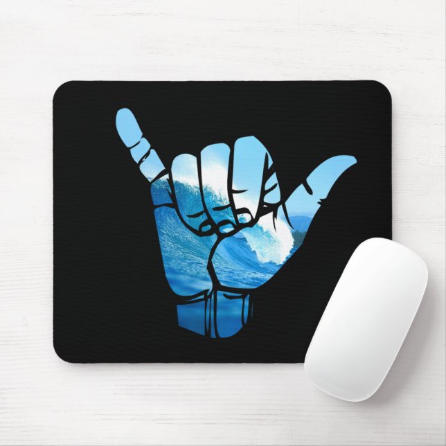 Shaka Sign Wave Rip Curl Mousepad (Mit Mouse)