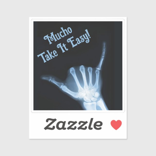 Shaka Sign X-Ray (Hang Loose) Aufkleber (Blatt)