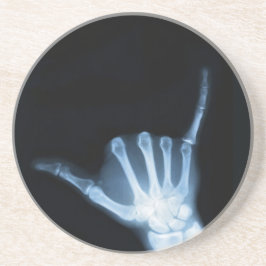 Shaka Sign X-Ray (Hang Loose) Untersetzer