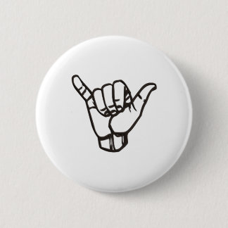 Shaka-Zeichen Hängen Gute Vibes Retro Locker Hawai Button