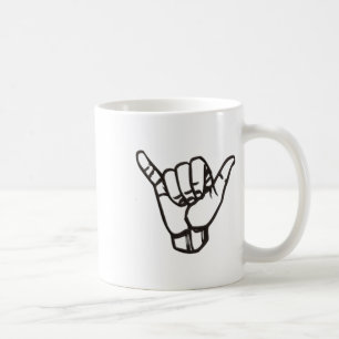 Shaka-Zeichen Hängen Gute Vibes Retro Locker Hawai Kaffeetasse