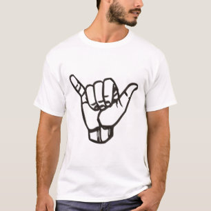 Shaka-Zeichen Hängen Gute Vibes Retro Locker Hawai T-Shirt
