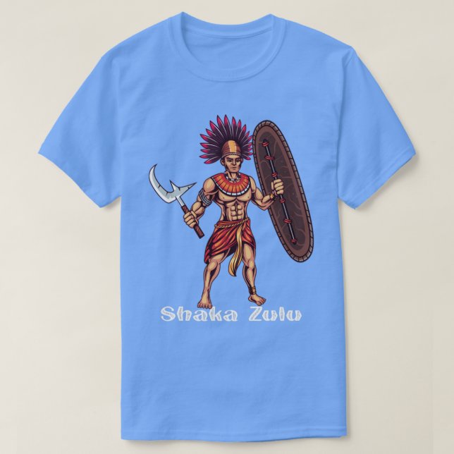 Shaka Zulu African Warrior Leader African King Jun T-Shirt (Design vorne)
