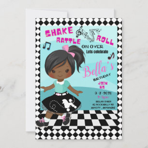 Shake, Rattle, Roll Birthday Einladungskarte