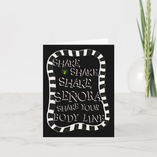 Shake Shake Senora Funny Halloween Karte (Vorderseite)