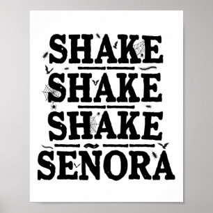 Shake Shake Shake Retro Vintage Lustiges Halloween Poster