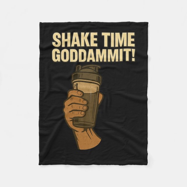 Shake Time - Funny Bodybuilding Gym - Protein Shak Fleecedecke (Vorderseite)