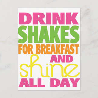 Shake und Shine Postkarte