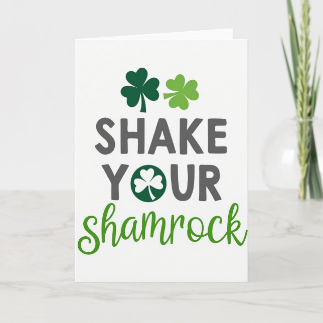 Shake Your Shamrock Grußkarte Karte (Vorderseite)