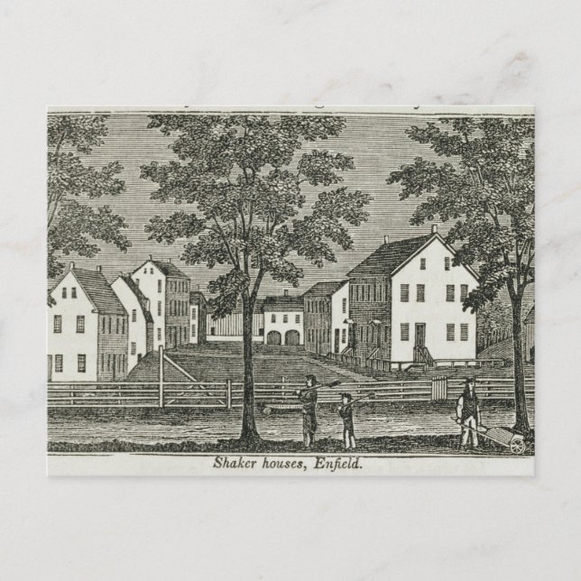 Shaker-Häuser in Enfield Postkarte (Vorderseite)
