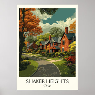 Shaker Heights Cleveland Suburu Historische Zuhaus Poster