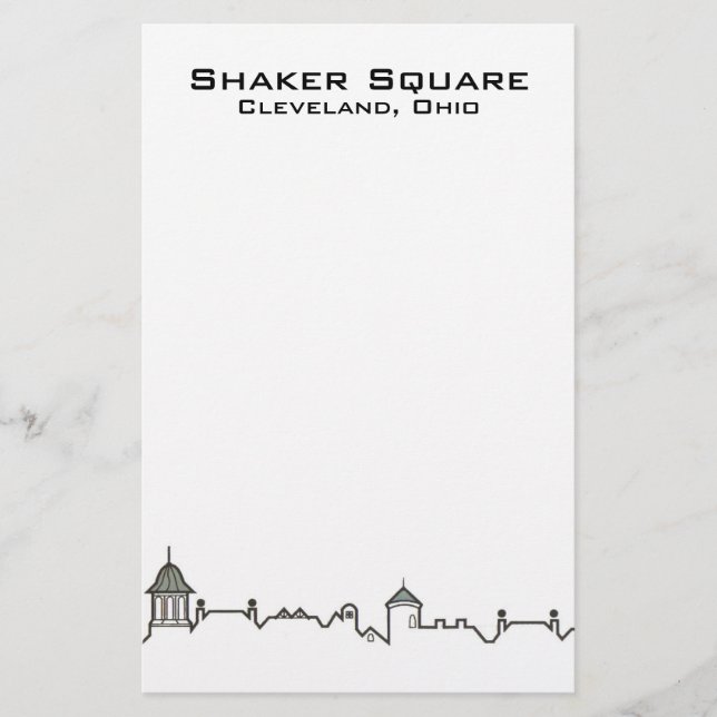 Shaker Square Briefpapier (Vorderseite)