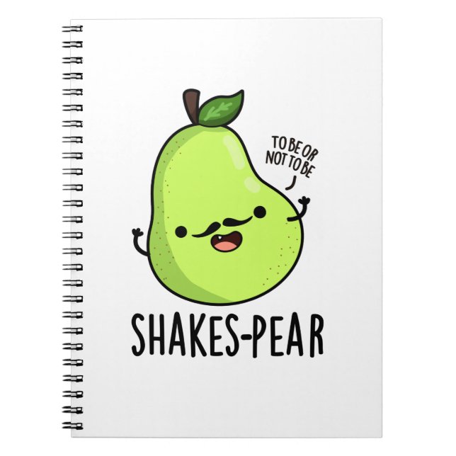 Shakes/Birne Funny Pear Fruit Pun Notizblock (Vorderseite)