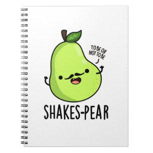 Shakes-pear Lustiger Birnen Frucht Wortspiel Notizblock