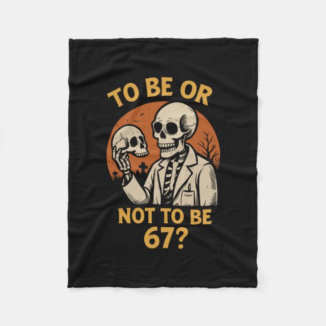 Shakespeare 67 Meme Lustiger Skelett Nerd Hallowee Fleecedecke (Vorderseite)