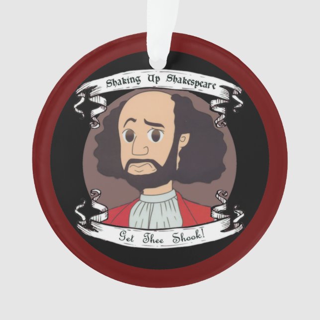 Shakespeare-Acrylschmuck aufschütteln Ornament (Vorderseite)