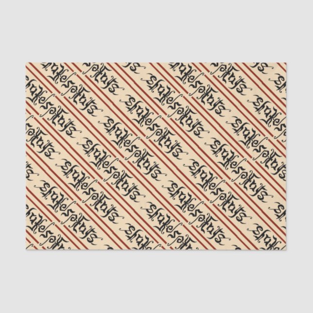 Shakespeare Ambigram Tissue Paper Seidenpapier (Vorderseite)