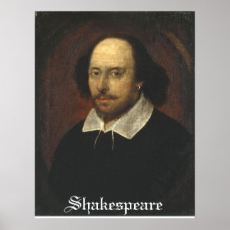 Shakespeare auf einem Poster