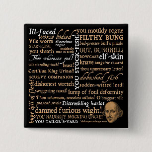 Shakespeare beleidigt Sammlung Button