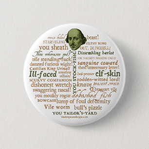 Shakespeare beleidigt Sammlung Button