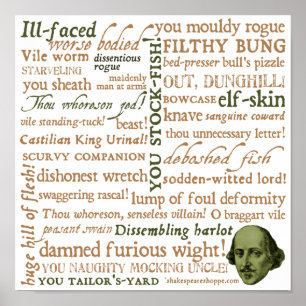 Shakespeare beleidigt Sammlung Poster