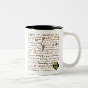 Shakespeare beleidigt Sammlung Zweifarbige Tasse