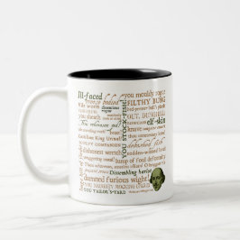 Shakespeare beleidigt Sammlung Zweifarbige Tasse