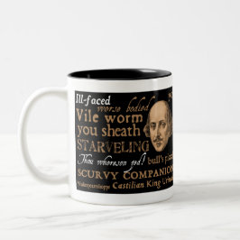 Shakespeare beleidigt Sammlung Zweifarbige Tasse