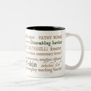 Shakespeare beleidigt Sammlung Zweifarbige Tasse