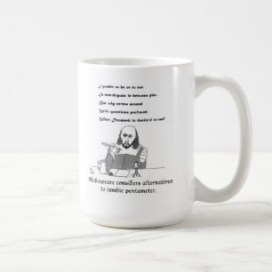 Shakespeare betrachtet den Limerick Tasse