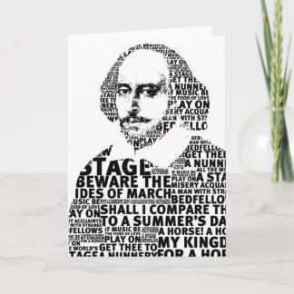 Shakespeare Black Text Design Karte